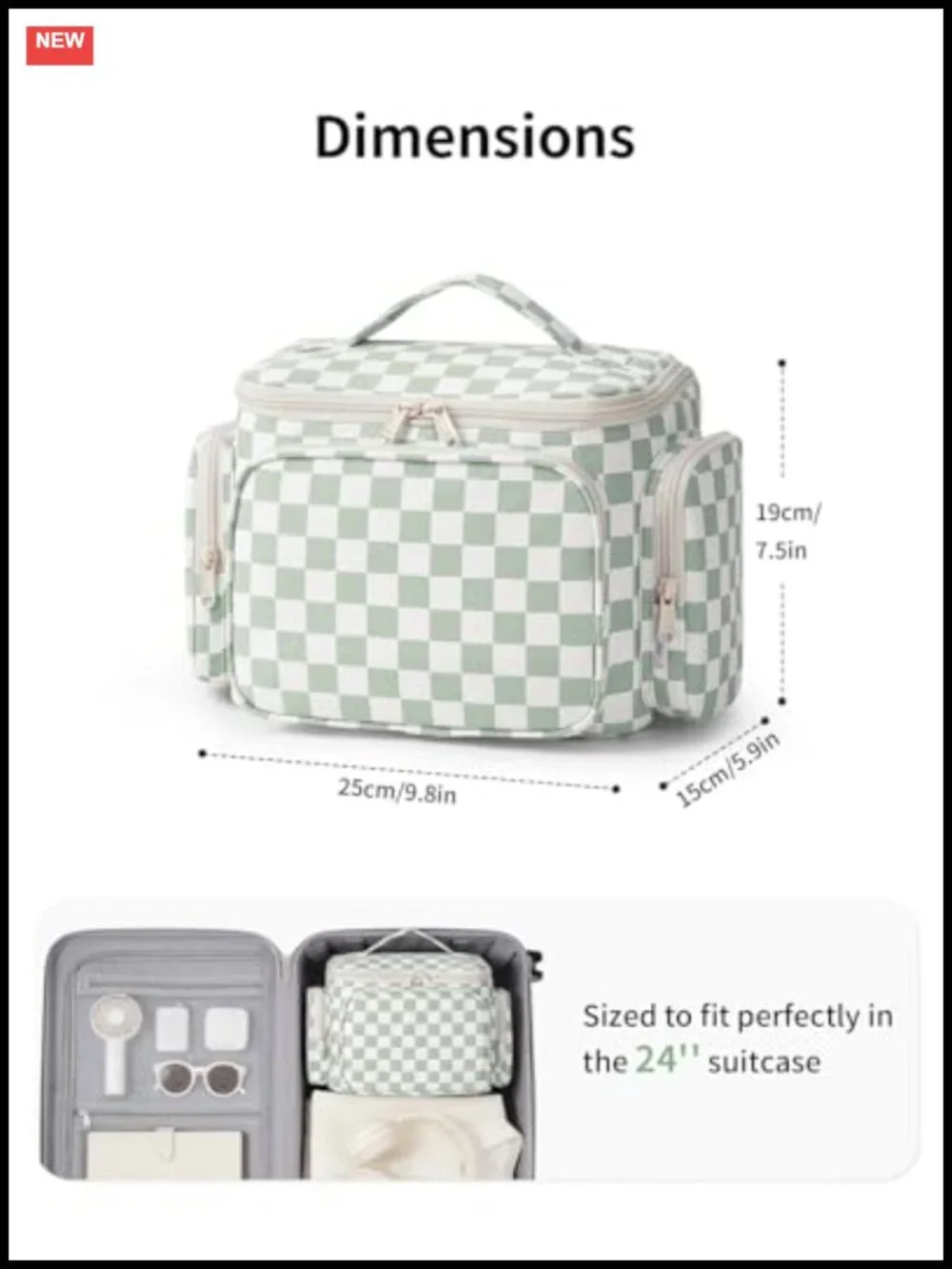Hanging Travel Toiletry Bag - Large Cosmetic Organizer with Wide Open Design